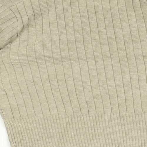Marks and Spencer Womens Beige   Basic T-Shirt Size 14