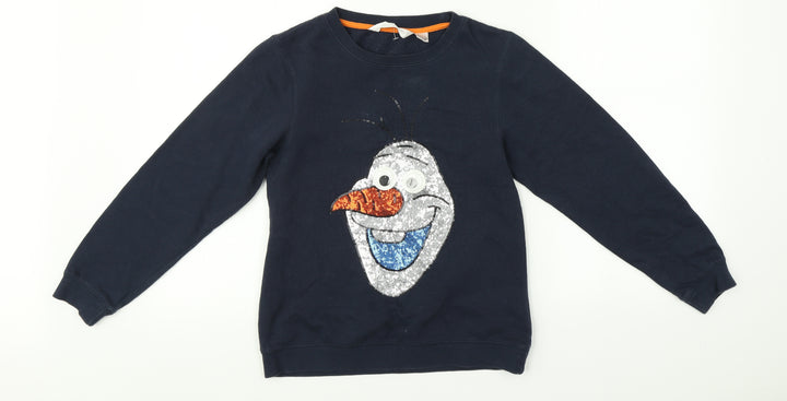 H&M Girls Blue   Pullover Sweatshirt Size 9-10 Years  - Olaf