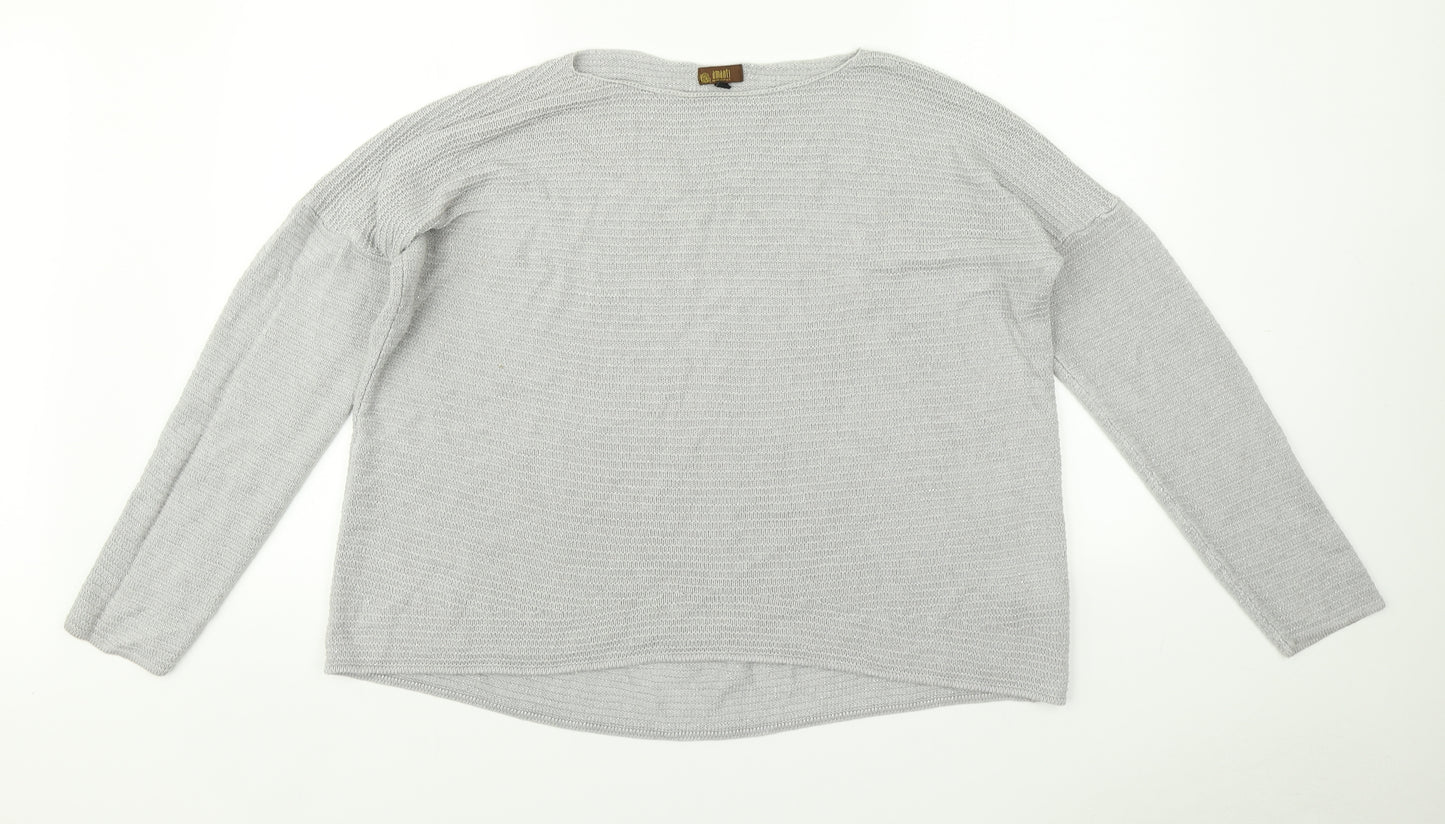 Amaranti Womens Grey   Pullover Jumper Size L