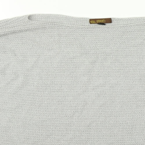 Amaranti Womens Grey   Pullover Jumper Size L