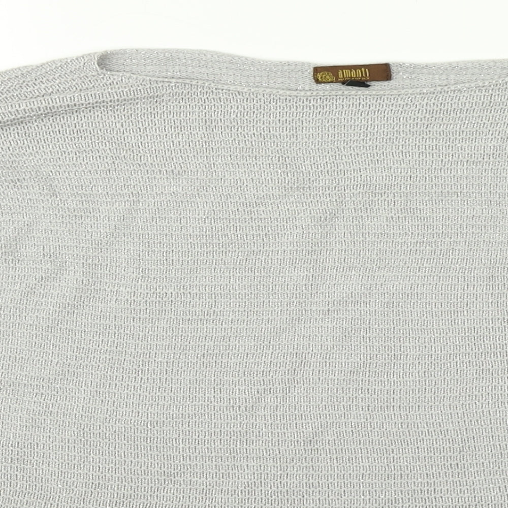 Amaranti Womens Grey   Pullover Jumper Size L