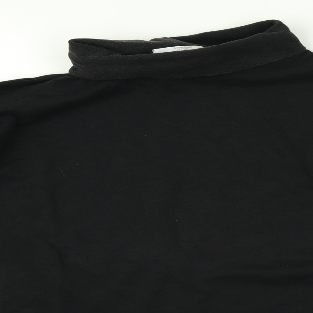 St Michael Mens Black    T-Shirt Size L