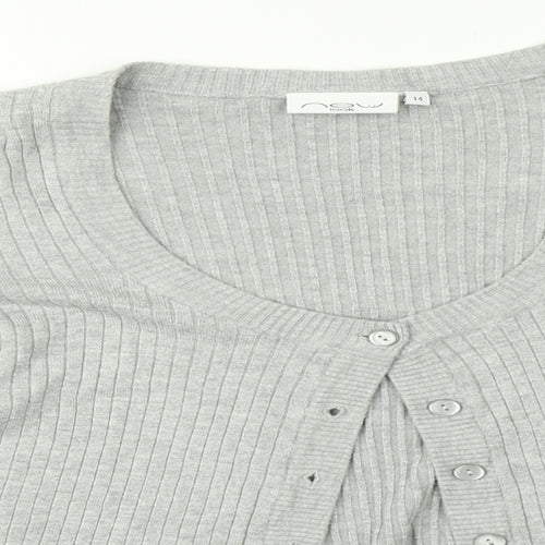 New Look Womens Grey   Cardigan Jumper Size 14