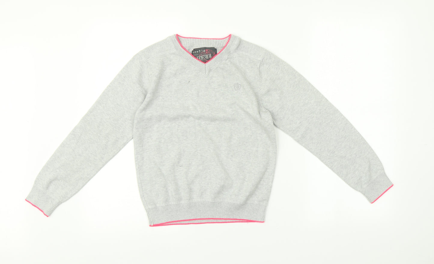 NEXT Girls Grey Striped   Jumper Size 9 Years