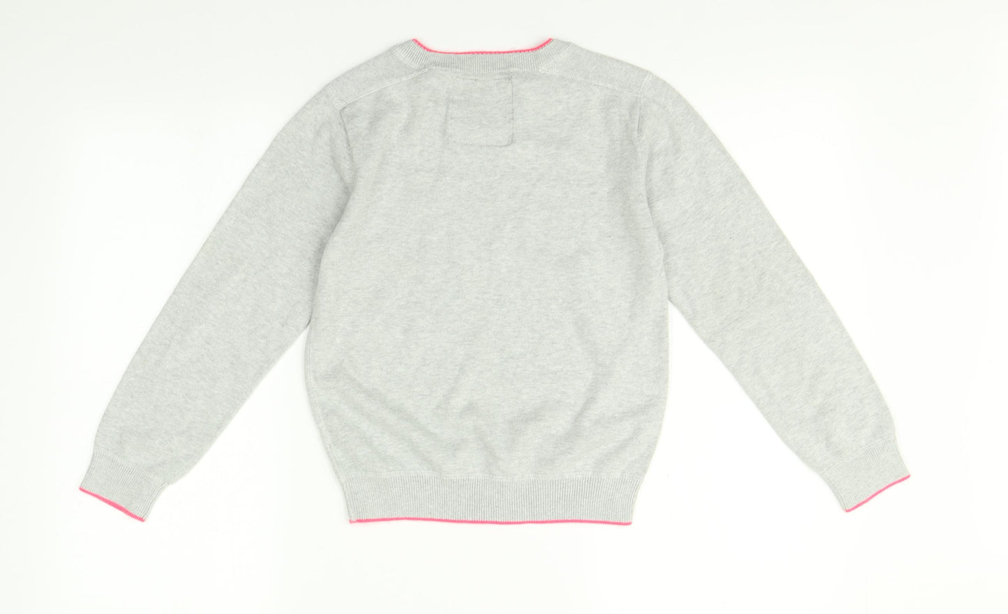 NEXT Girls Grey Striped   Jumper Size 9 Years