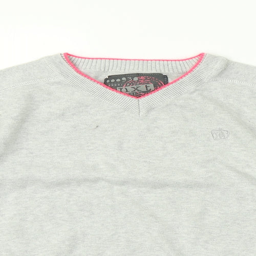 NEXT Girls Grey Striped   Jumper Size 9 Years