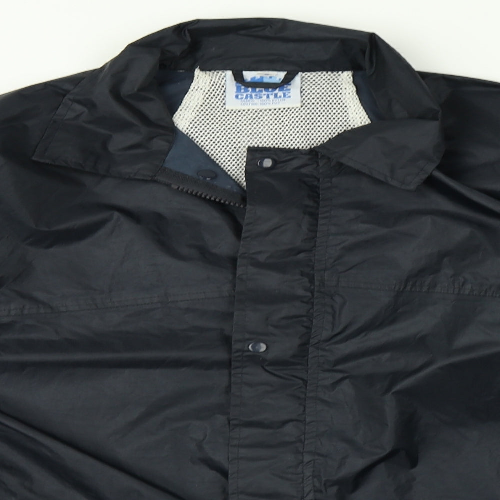 Blue Castle Mens Blue   Rain Coat Coat Size S