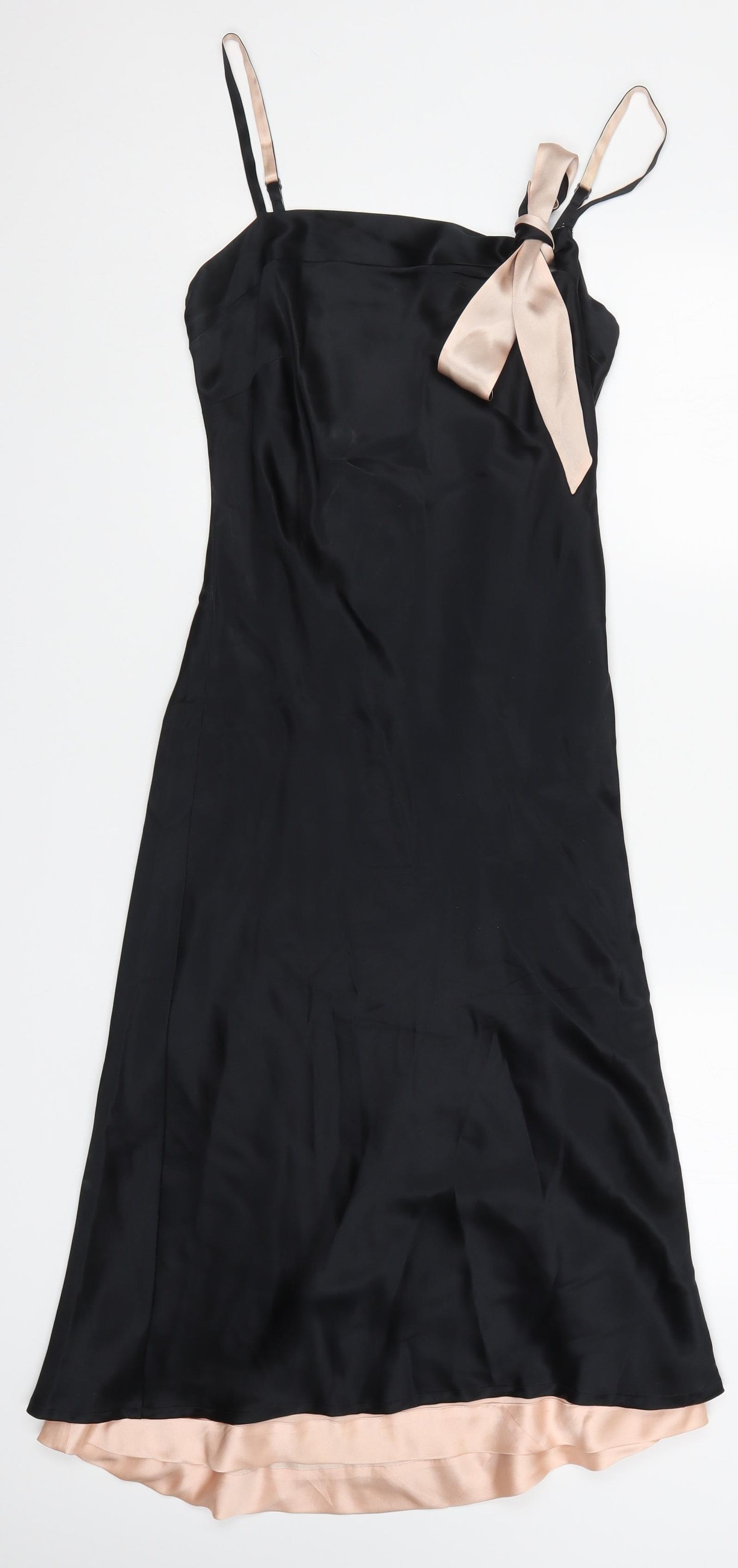 Oasis Womens Black   Slip Dress  Size 10  - Pink
