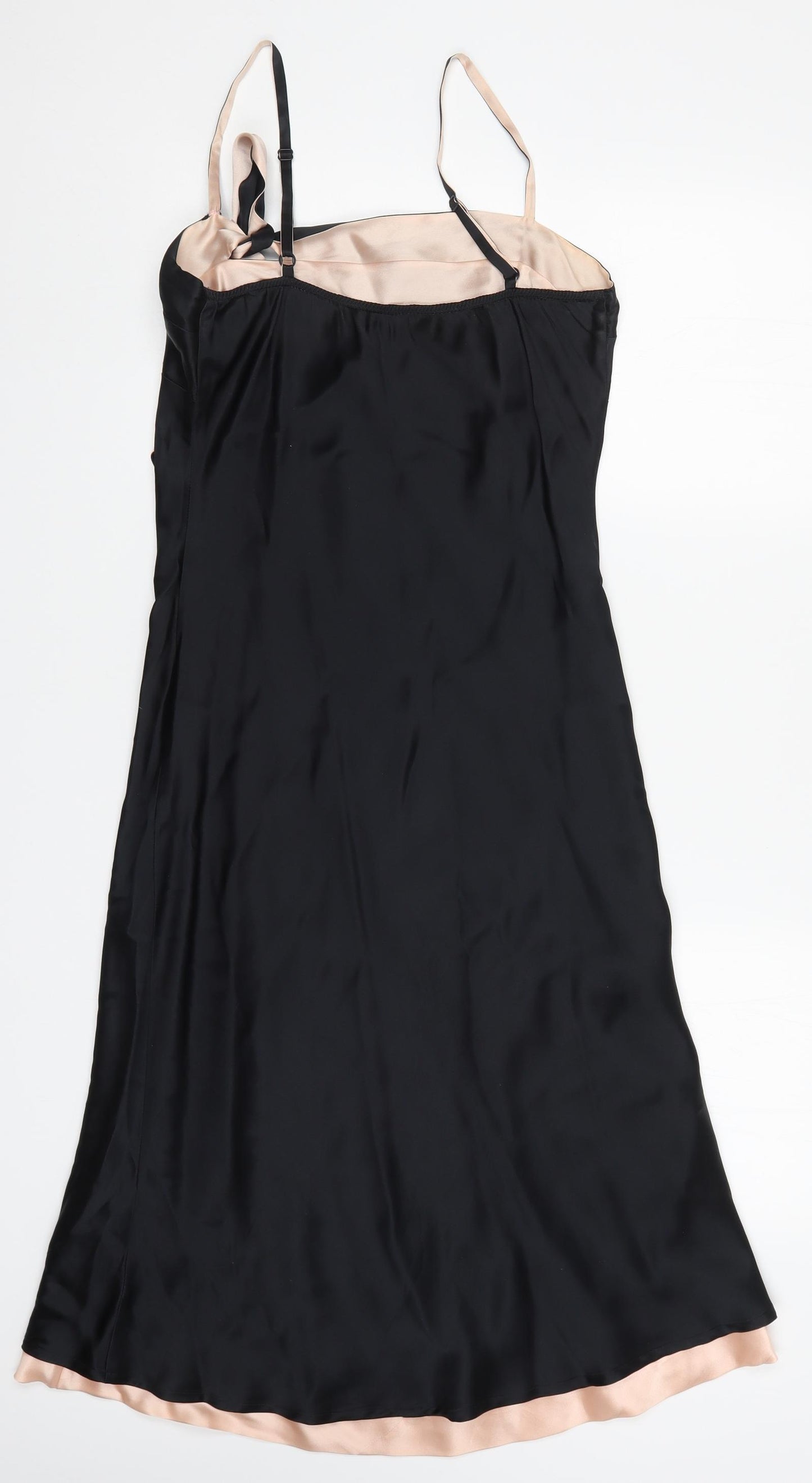 Oasis Womens Black   Slip Dress  Size 10  - Pink