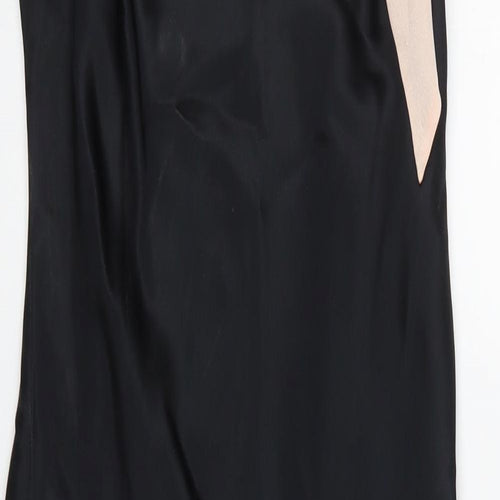 Oasis Womens Black   Slip Dress  Size 10  - Pink