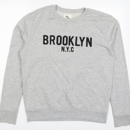CEDAR Mens Grey   Pullover Sweatshirt Size L  - Brooklyn NYC