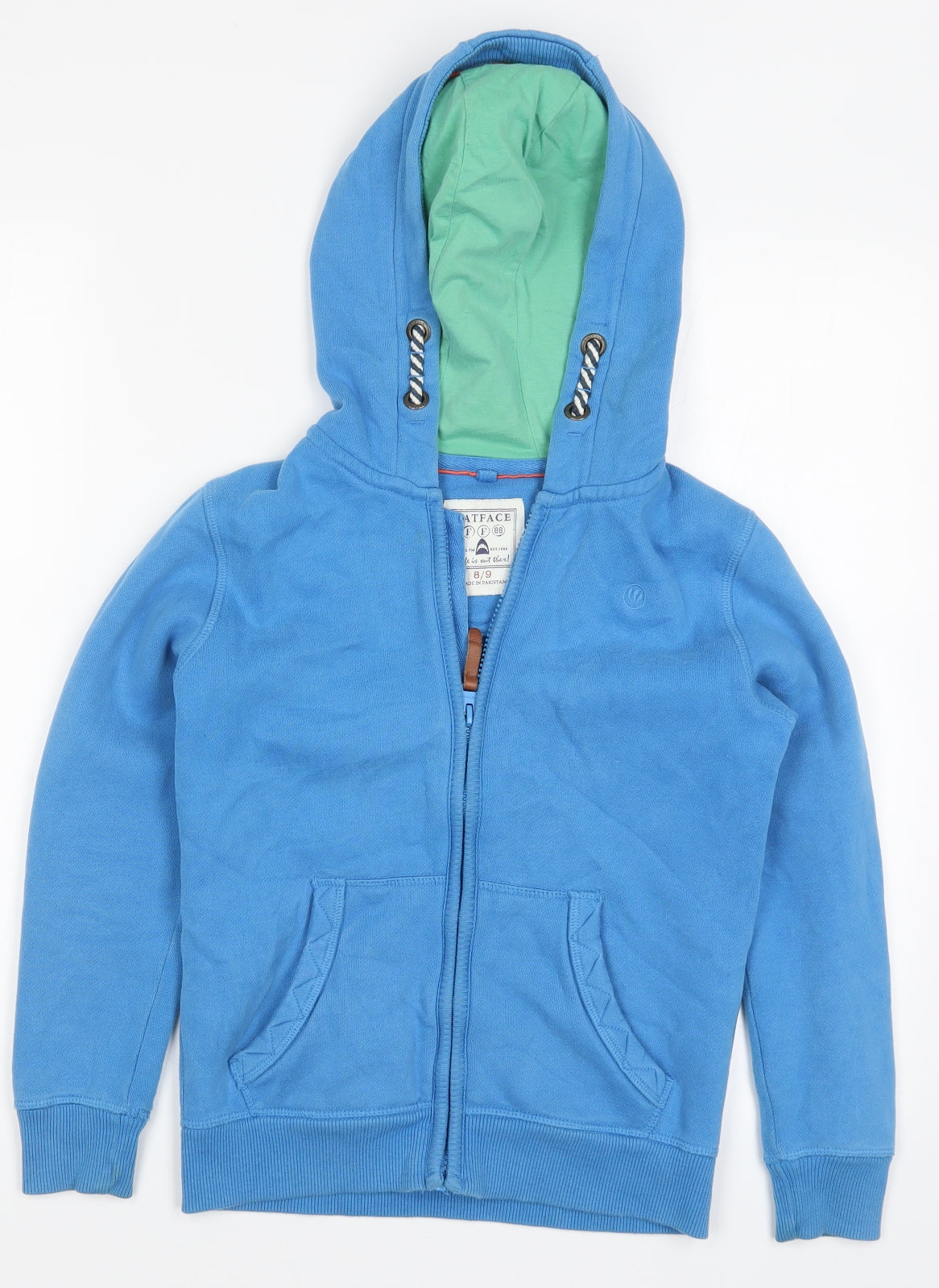 Fat Face Boys Blue   Full Zip Hoodie Size 8-9 Years  - Sharks