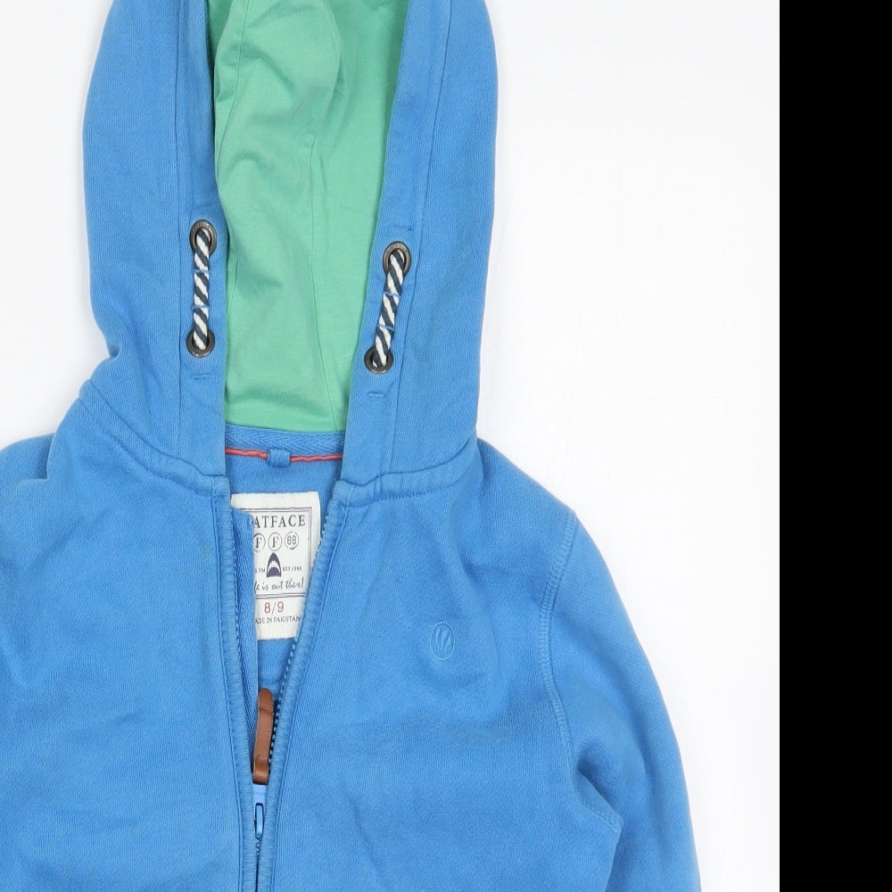 Fat Face Boys Blue   Full Zip Hoodie Size 8-9 Years  - Sharks