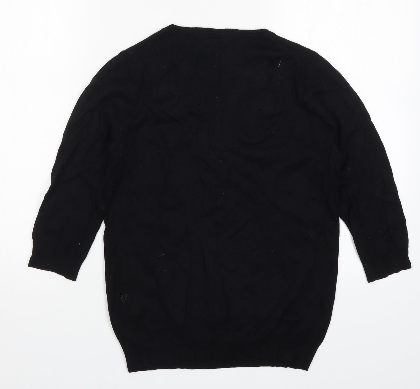 Marks  Womens Black  Knit Pullover Jumper Size 10
