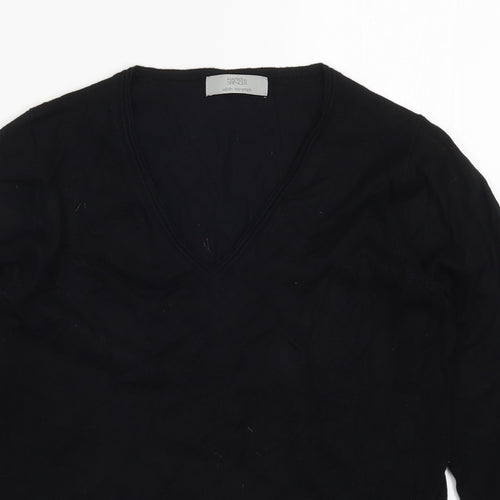 Marks  Womens Black  Knit Pullover Jumper Size 10
