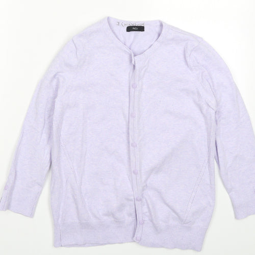 M&Co Womens Purple  Knit Cardigan Jumper Size 10