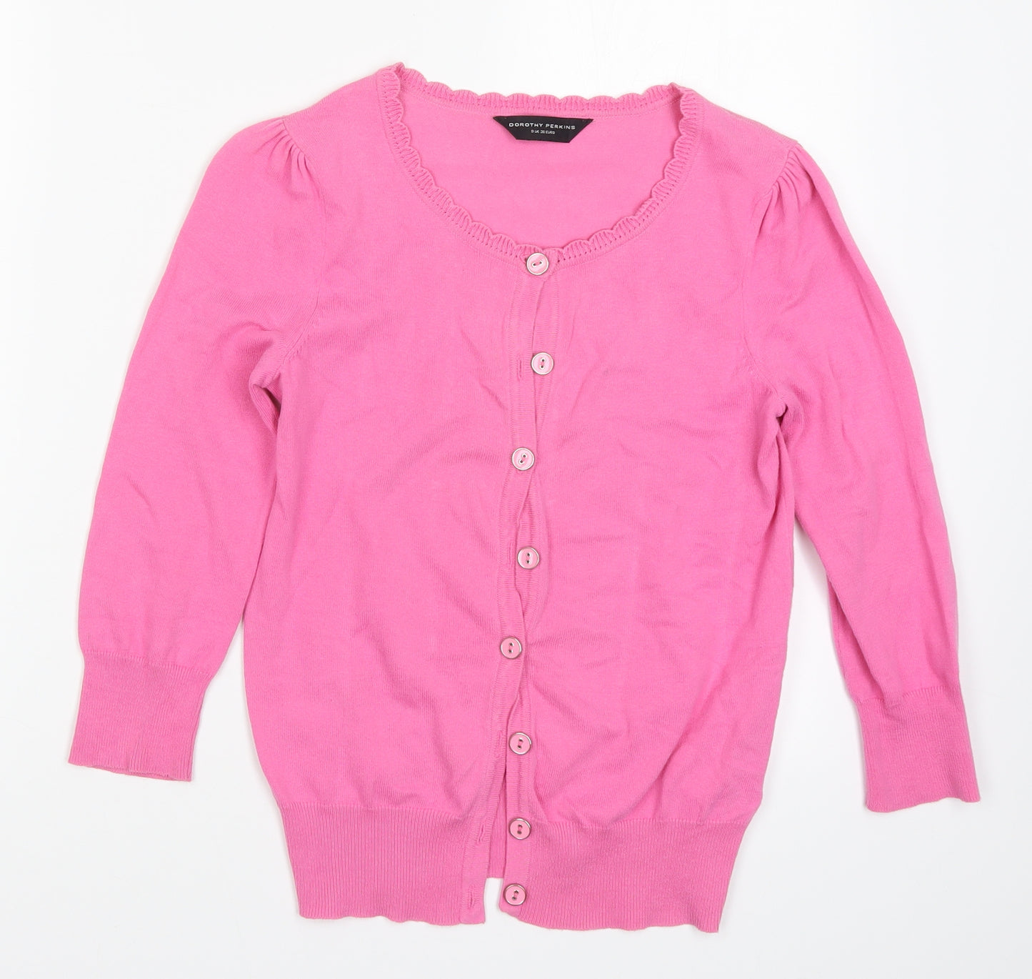 Dorothy Perkins Womens Pink  Knit Cardigan Jumper Size 8