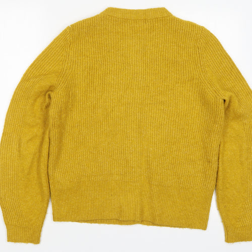 Marks and Spencer Womens Yellow  Knit Cardigan Jumper Size 14