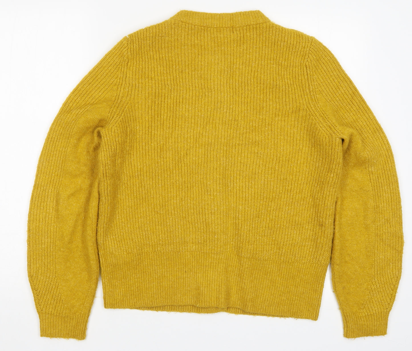 Marks and Spencer Womens Yellow  Knit Cardigan Jumper Size 14
