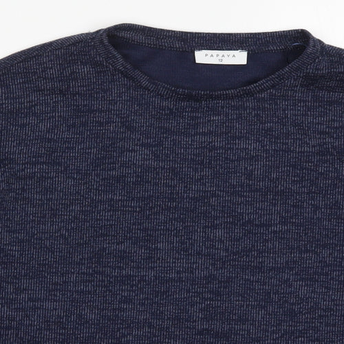 Papaya Womens Blue   Pullover Sweatshirt Size 12