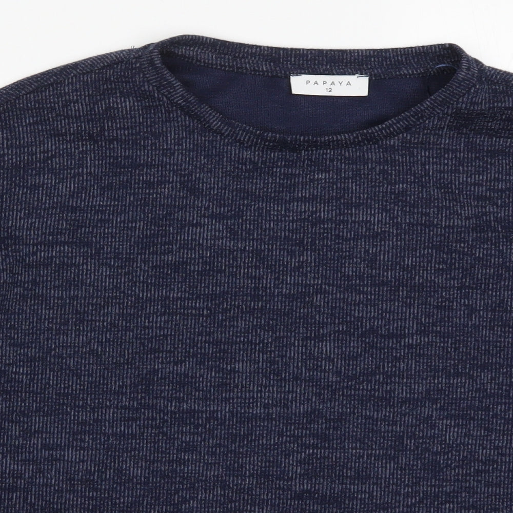 Papaya Womens Blue   Pullover Sweatshirt Size 12