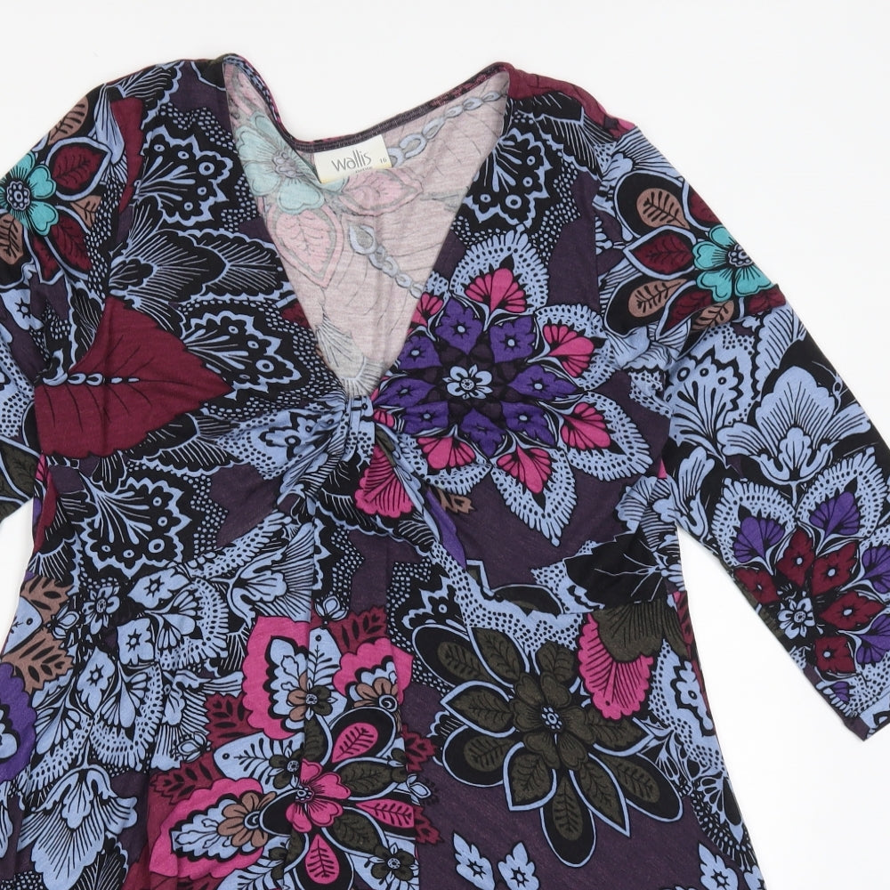 Wallis Womens Multicoloured Floral  Basic Blouse Size 16