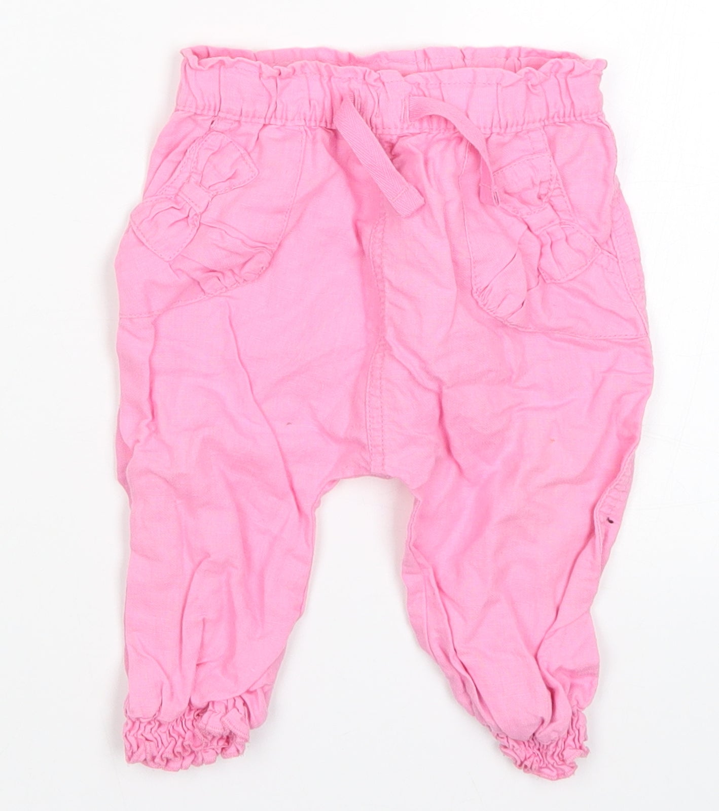 NEXT Girls Pink   Capri Trousers Size 6-9 Months