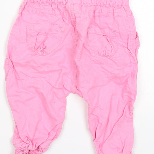 NEXT Girls Pink   Capri Trousers Size 6-9 Months