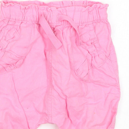 NEXT Girls Pink   Capri Trousers Size 6-9 Months