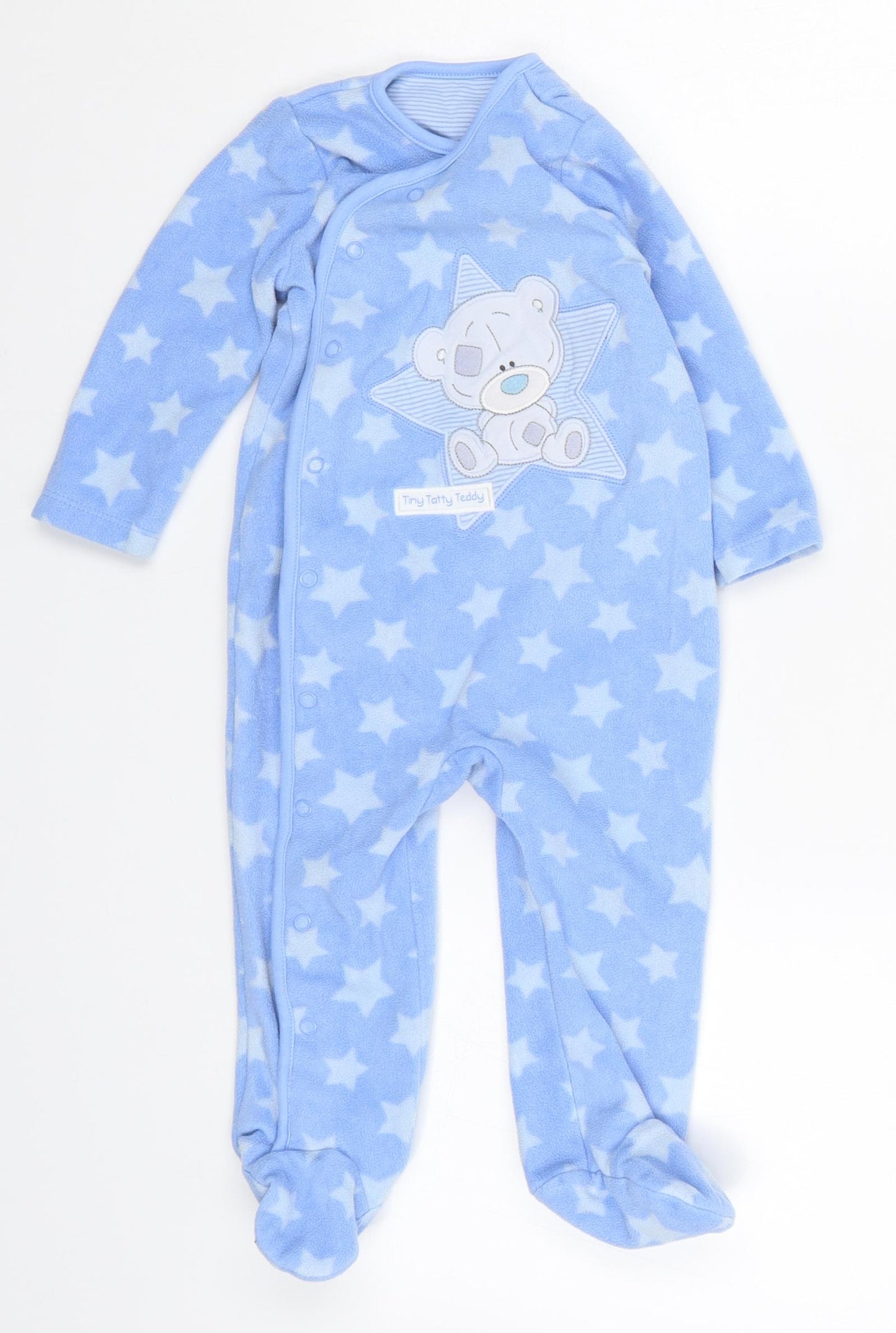 Morisons Baby Blue Geometric  Cami One Piece Size 9-12 Months  - Tatty Teddy