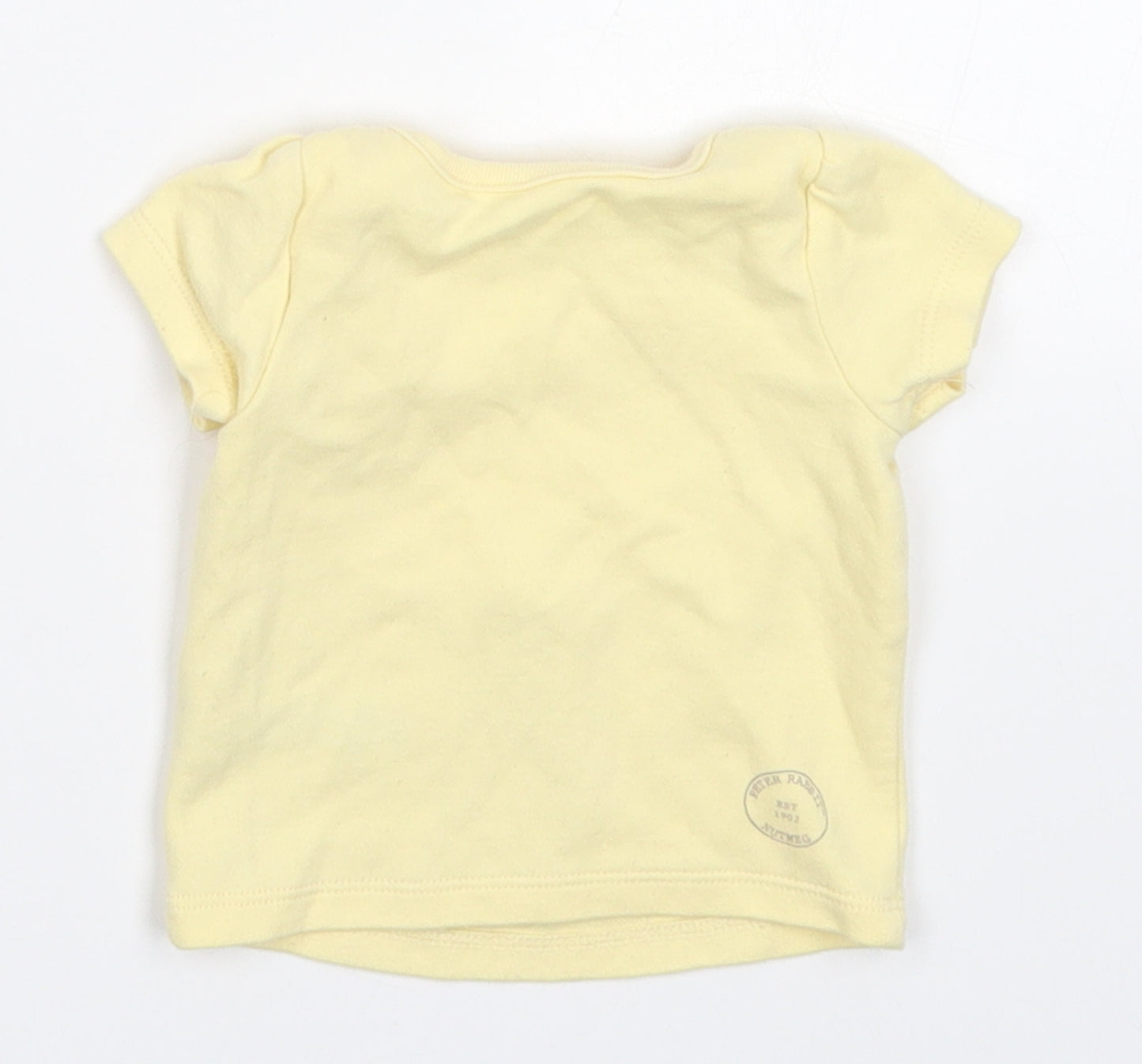 Nutmeg Girls Yellow   Basic T-Shirt Size 0-3 Months  - Petter Rabbit Duck