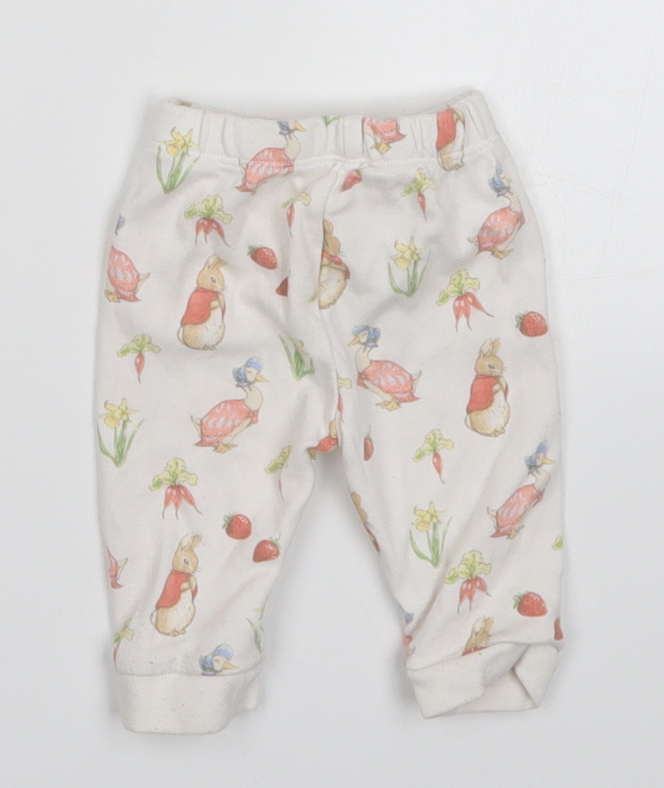 Nutmeg Baby White   Capri Leggings Size 0-3 Months  - Peter Rabbit