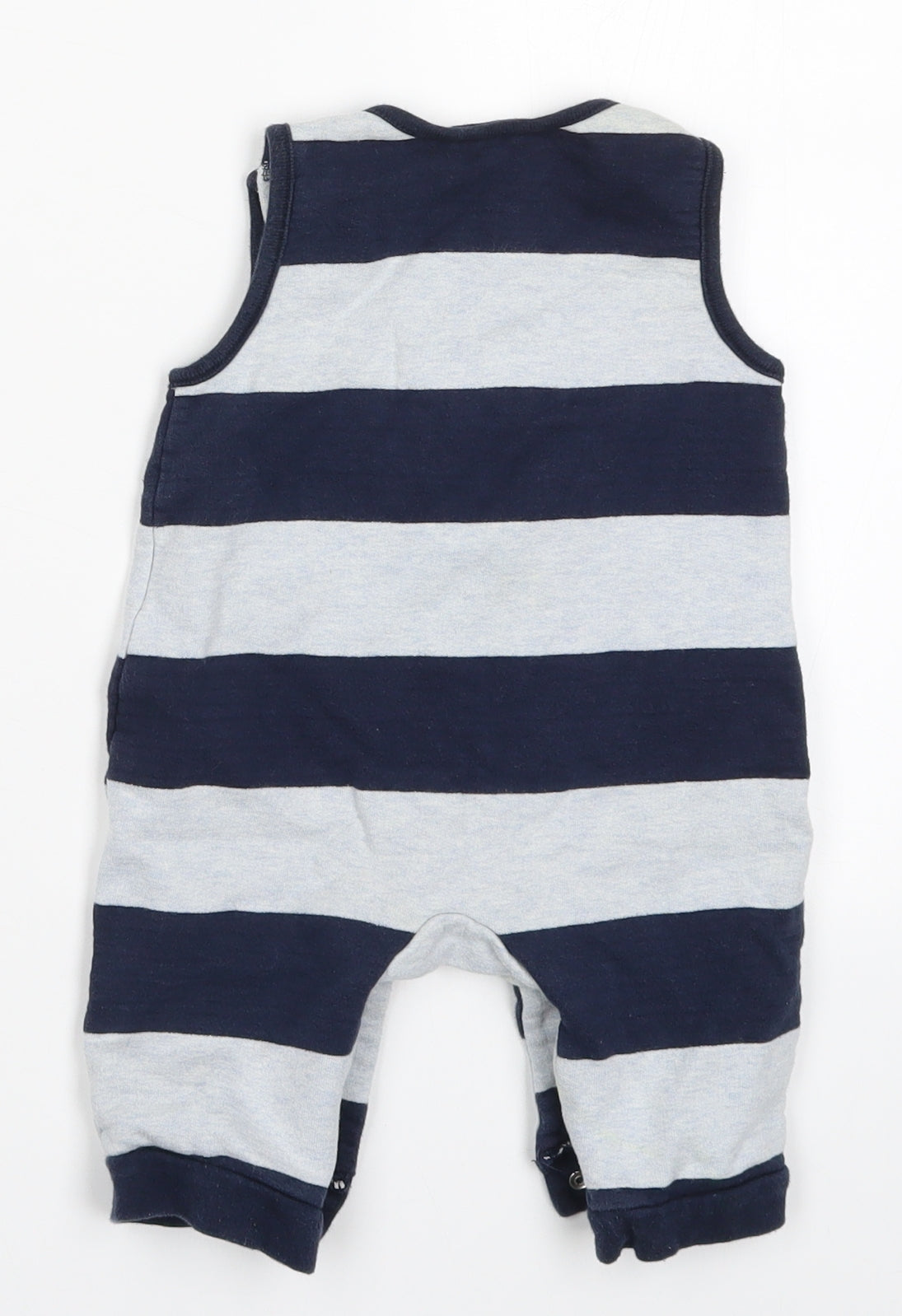 Jasper Conran Boys Blue Striped  Romper One-Piece Size 6-9 Months
