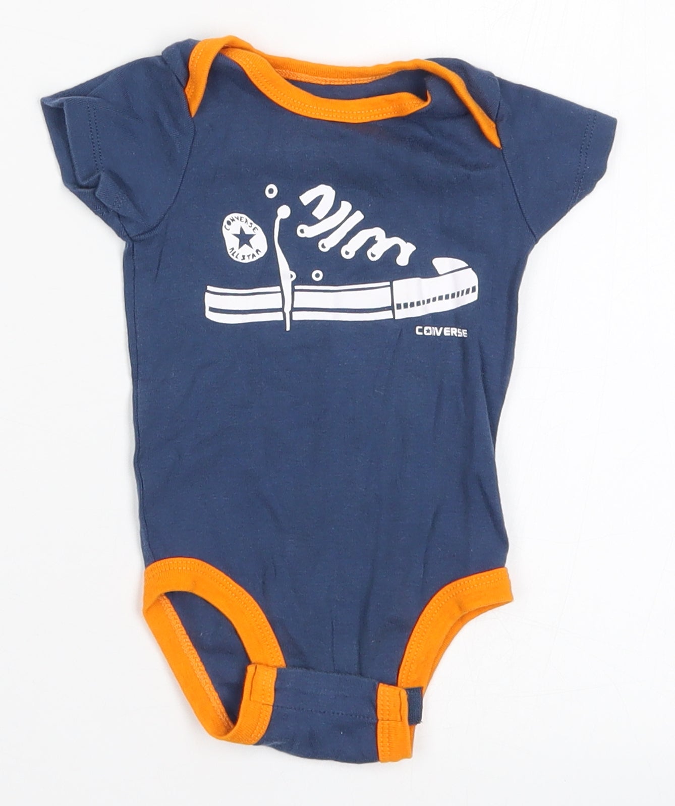 Converse Boys Blue   Babygrow One-Piece Size 3-6 Months  - Converse Shoe
