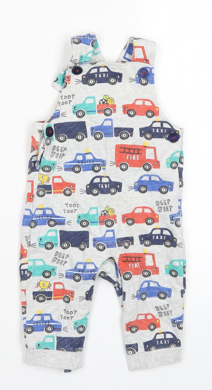 Blue Zoo Boys Grey Geometric  Romper One-Piece Size 6-9 Months  - Cars