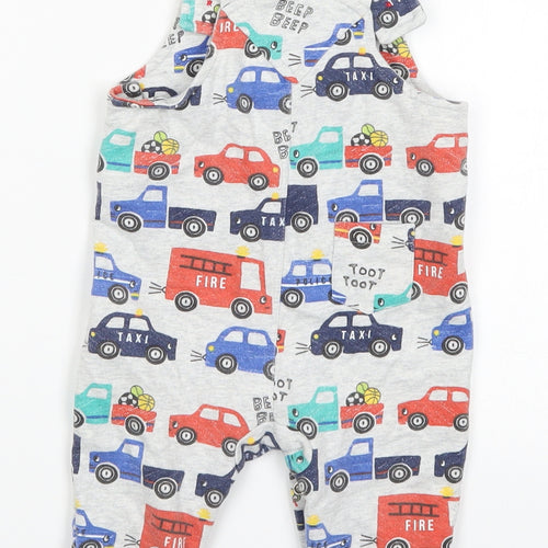 Blue Zoo Boys Grey Geometric  Romper One-Piece Size 6-9 Months  - Cars