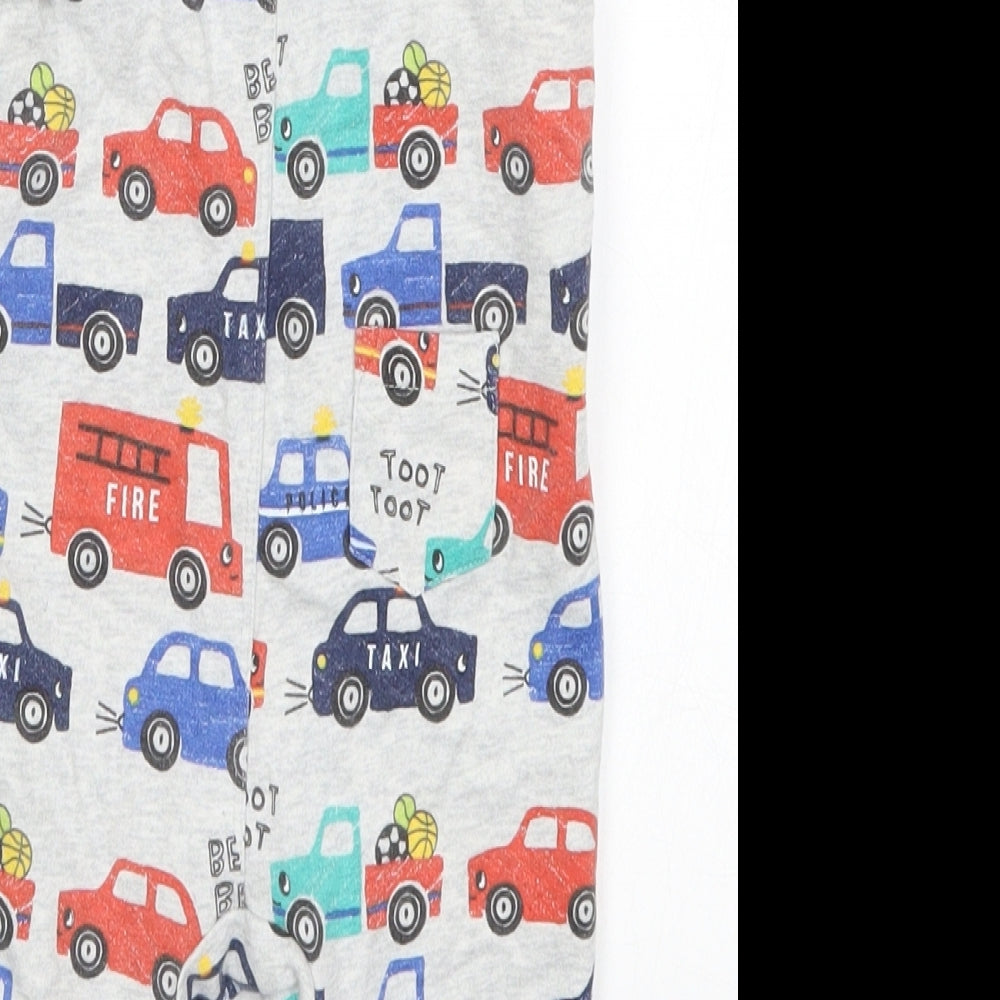 Blue Zoo Boys Grey Geometric  Romper One-Piece Size 6-9 Months  - Cars