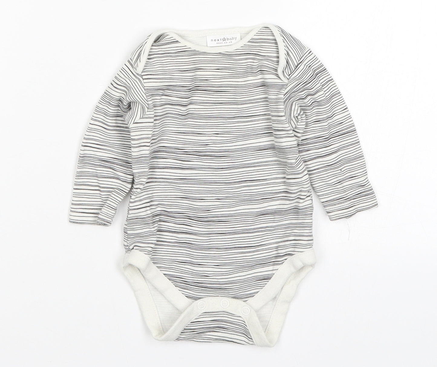 NEXT Baby Grey Striped  Babygrow One-Piece Size 3-6 Months