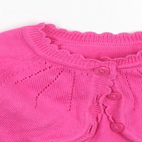 George Girls Pink  Knit Cardigan Jumper Size 0-3 Months