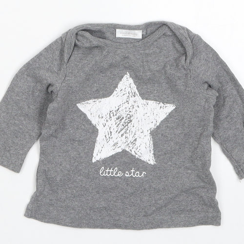 NEXT Baby Grey   Basic T-Shirt Size 3-6 Months  - Little Star
