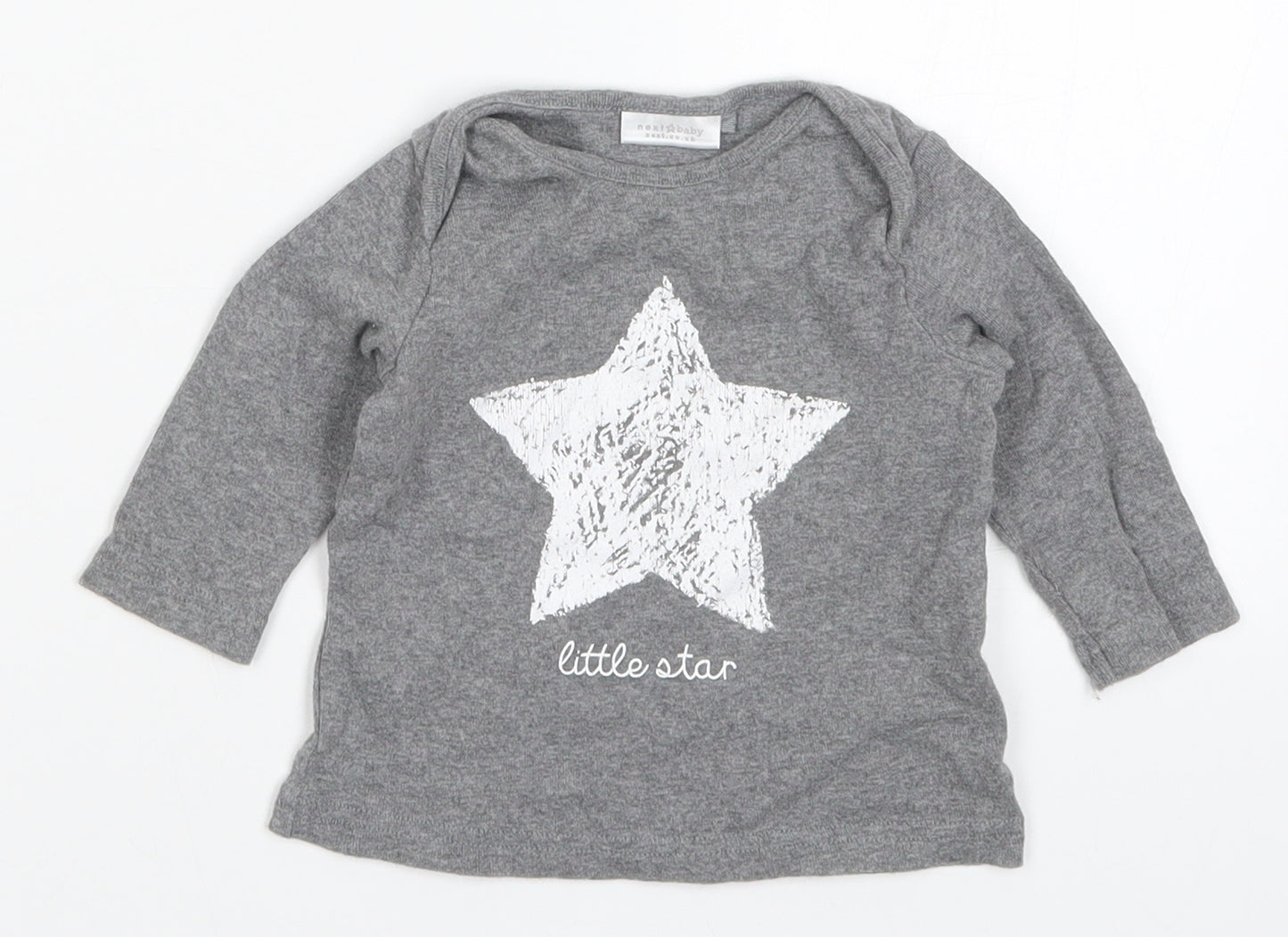 NEXT Baby Grey   Basic T-Shirt Size 3-6 Months  - Little Star
