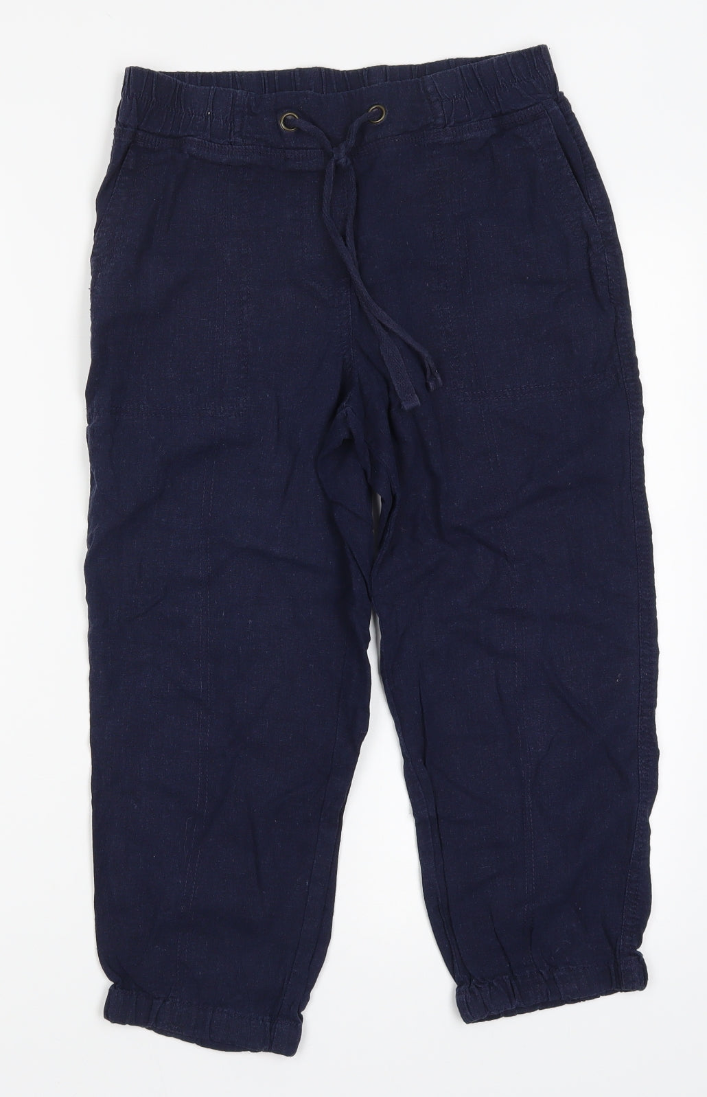 George Womens Blue   Cropped Trousers Size 10 L20 in