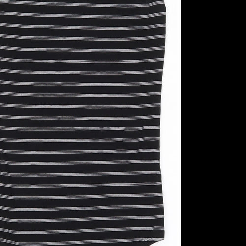 Primark Womens Black Striped  Bodysuit One-Piece Size 14