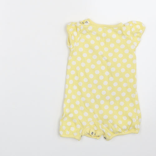 TU Girls Yellow Polka Dot  Pullover T-Shirt Size 3-6 Months  - Bee Happy