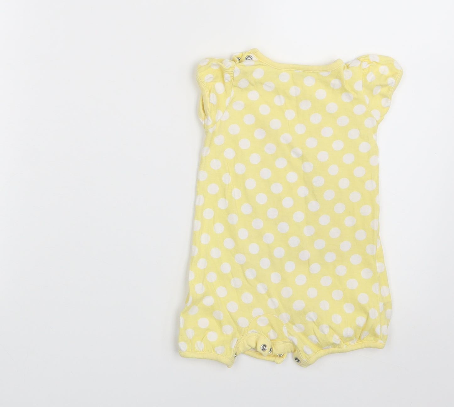 TU Girls Yellow Polka Dot  Pullover T-Shirt Size 3-6 Months  - Bee Happy