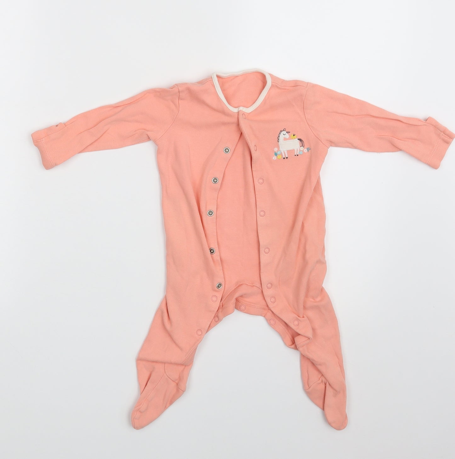 John Lewis Girls Pink   Coverall One-Piece Size 3-6 Months