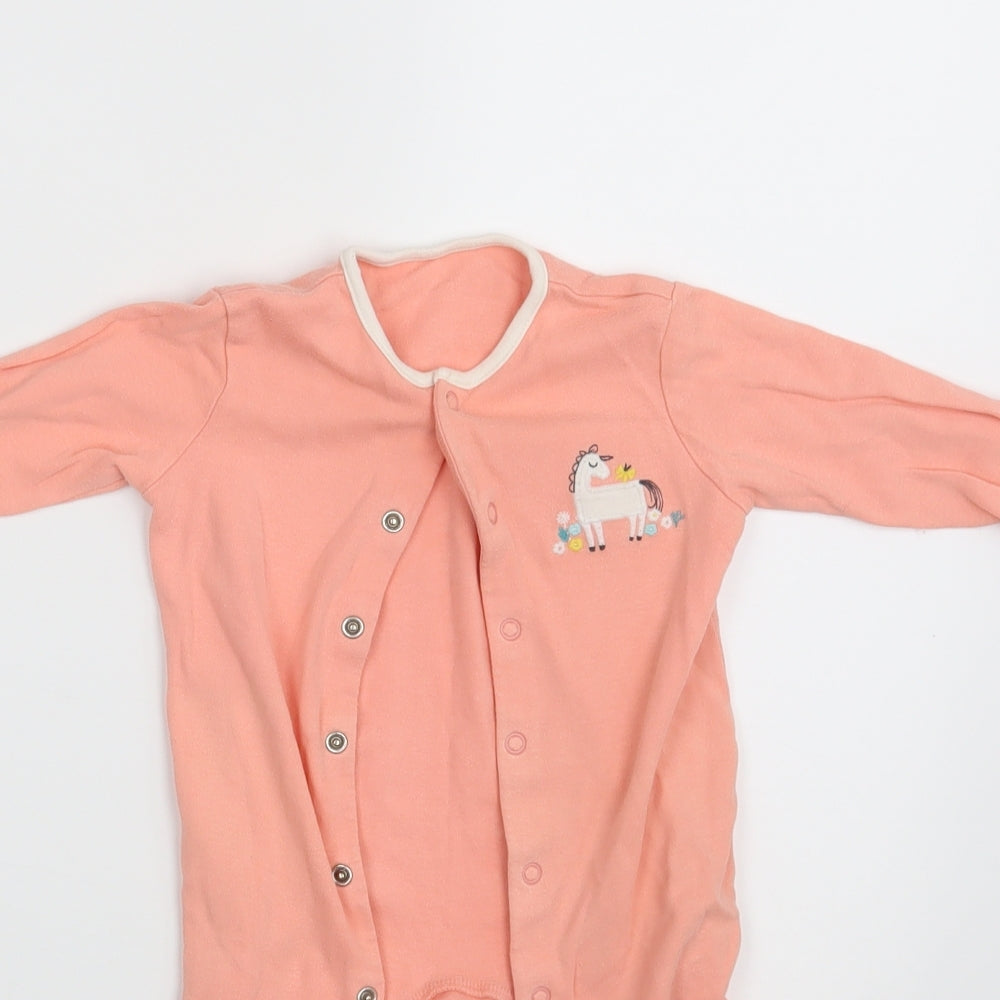 John Lewis Girls Pink   Coverall One-Piece Size 3-6 Months