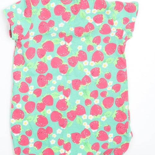 NEXT Girls Green Floral  Pullover T-Shirt Size 3-6 Months