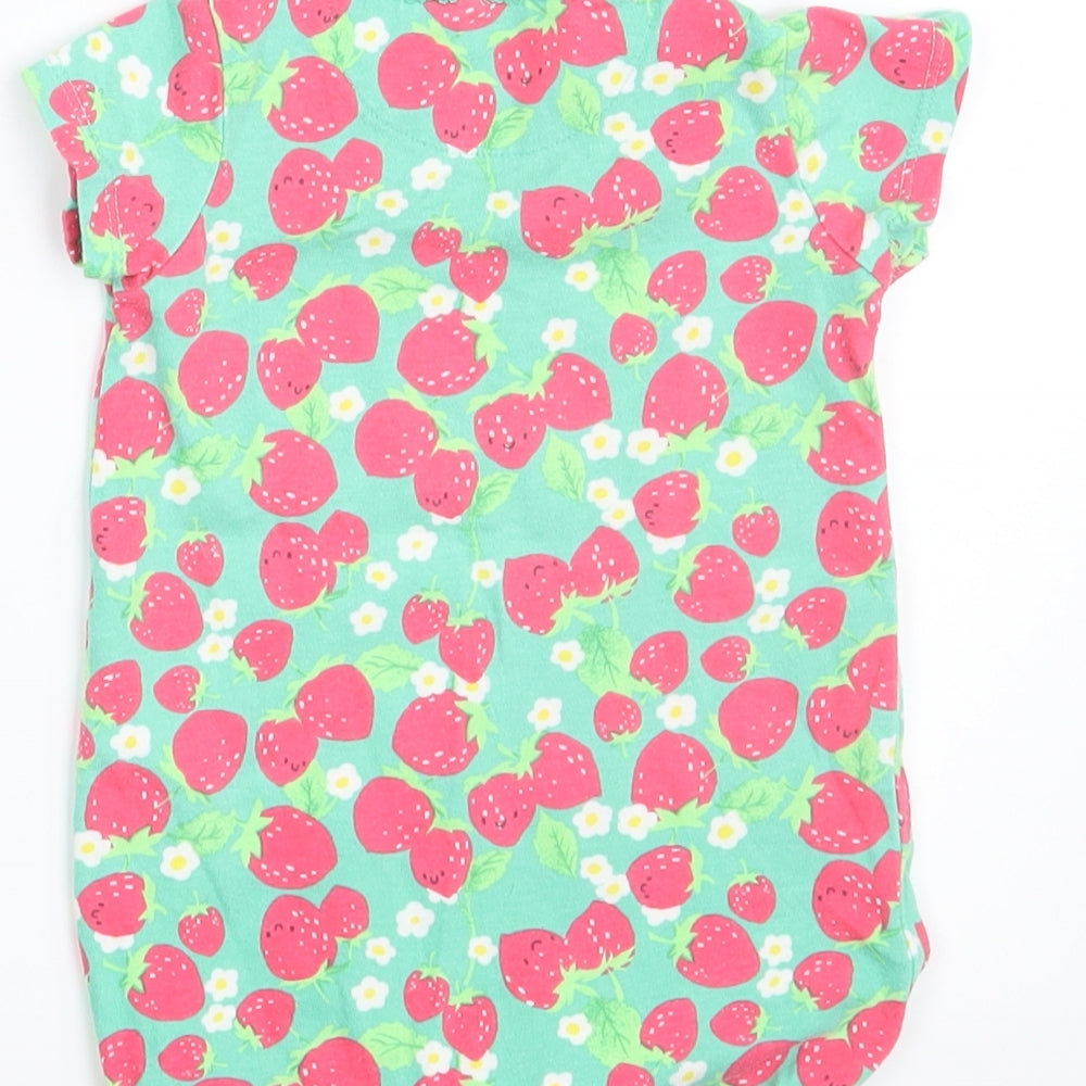 NEXT Girls Green Floral  Pullover T-Shirt Size 3-6 Months
