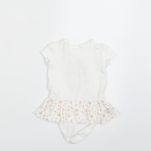 Mini Club Girls White Floral  Pullover T-Shirt Size 0-3 Months
